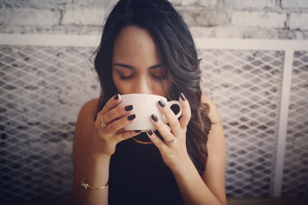 woman with coffee