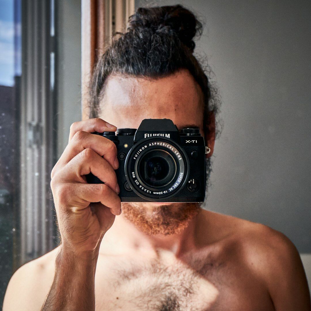 Portrait of a Uruguayan male reporter with a beard